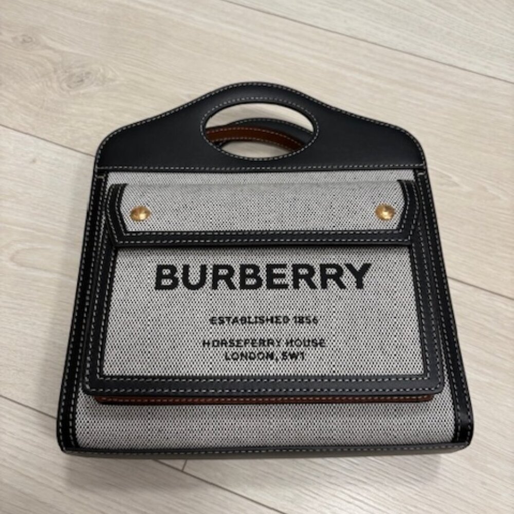 Burberry mini tri-tone pocket Top-Handle Crossbody Bag